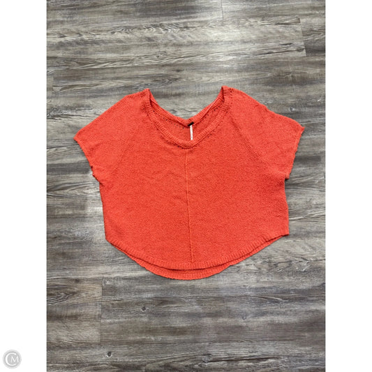 Sweater Short Sleeve By Free People In Coral, Size: M