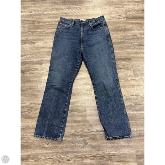 Jeans Straight By Agolde In Blue Denim, Size: 10