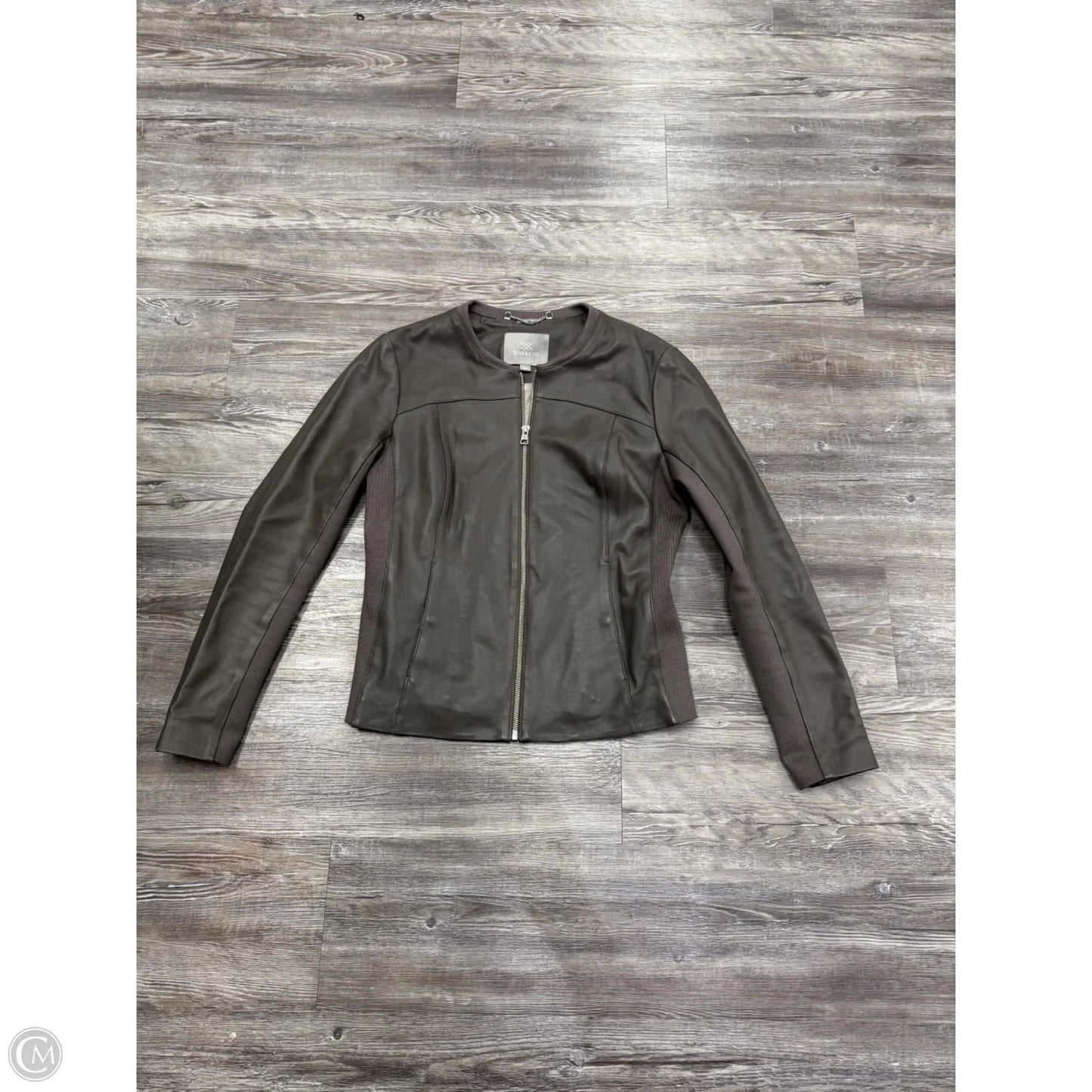 Jacket Leather By Soia&Kyo In Grey, Size: M