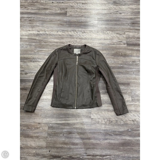 Jacket Leather By Soia&Kyo In Grey, Size: M