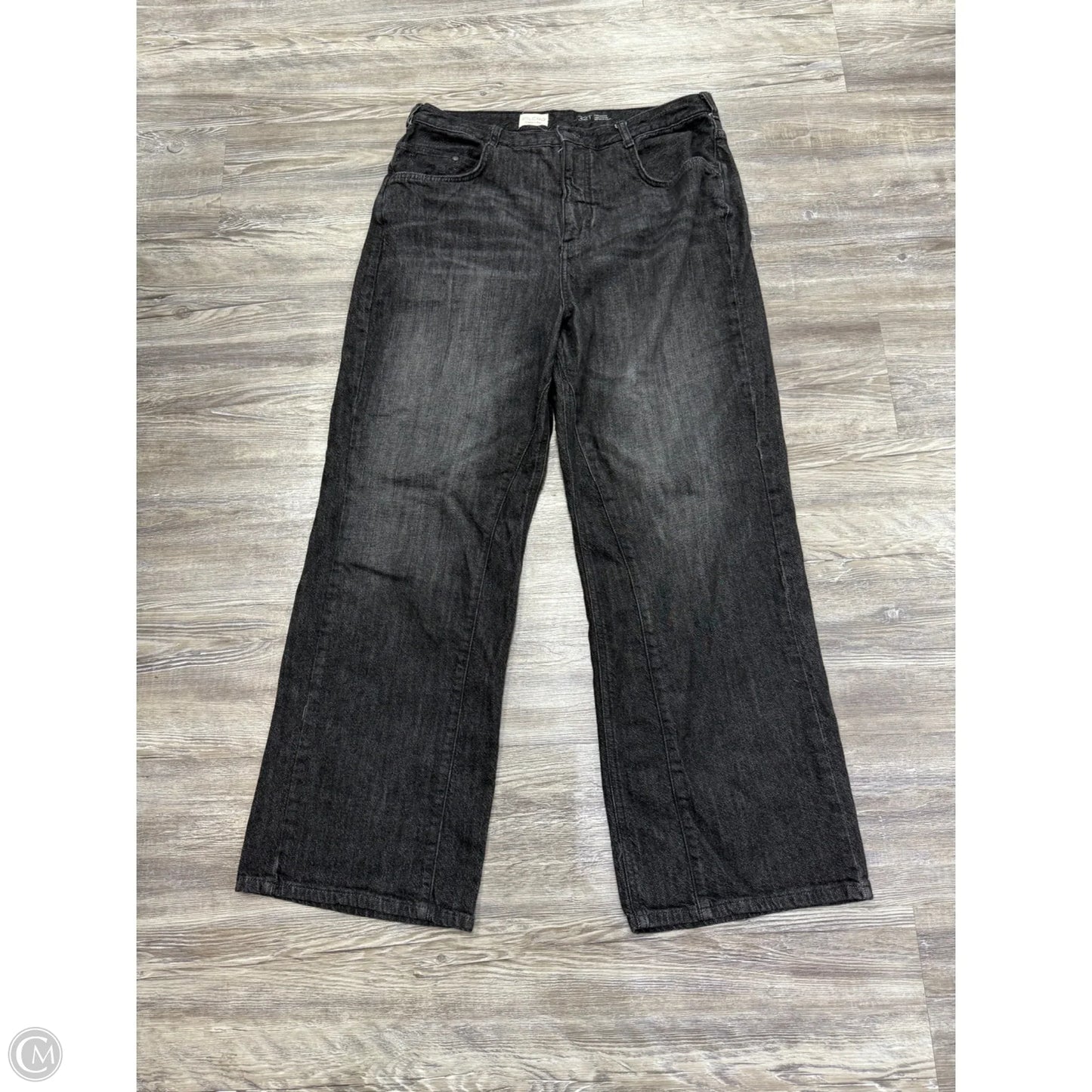 Jeans Wide Leg By Pilcro In Black Denim, Size: 12l