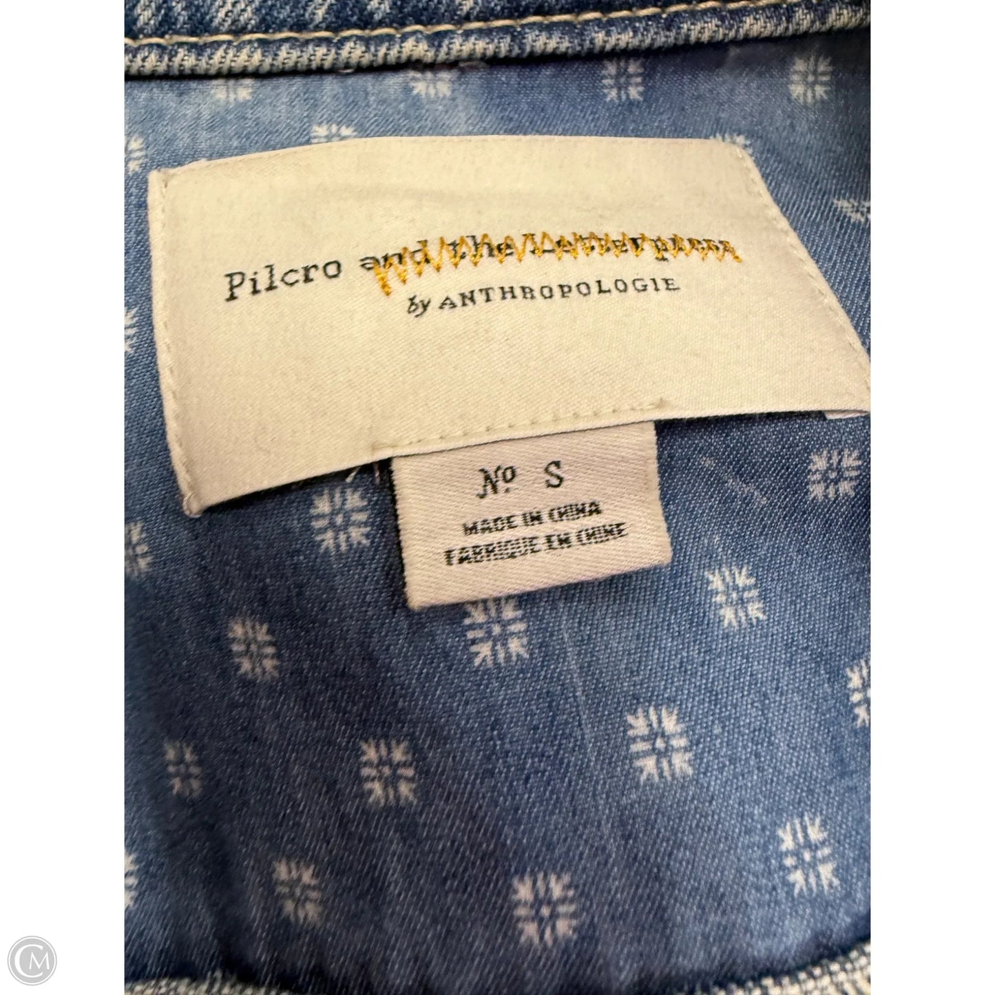 Jacket Denim By Pilcro In Blue Denim, Size: S