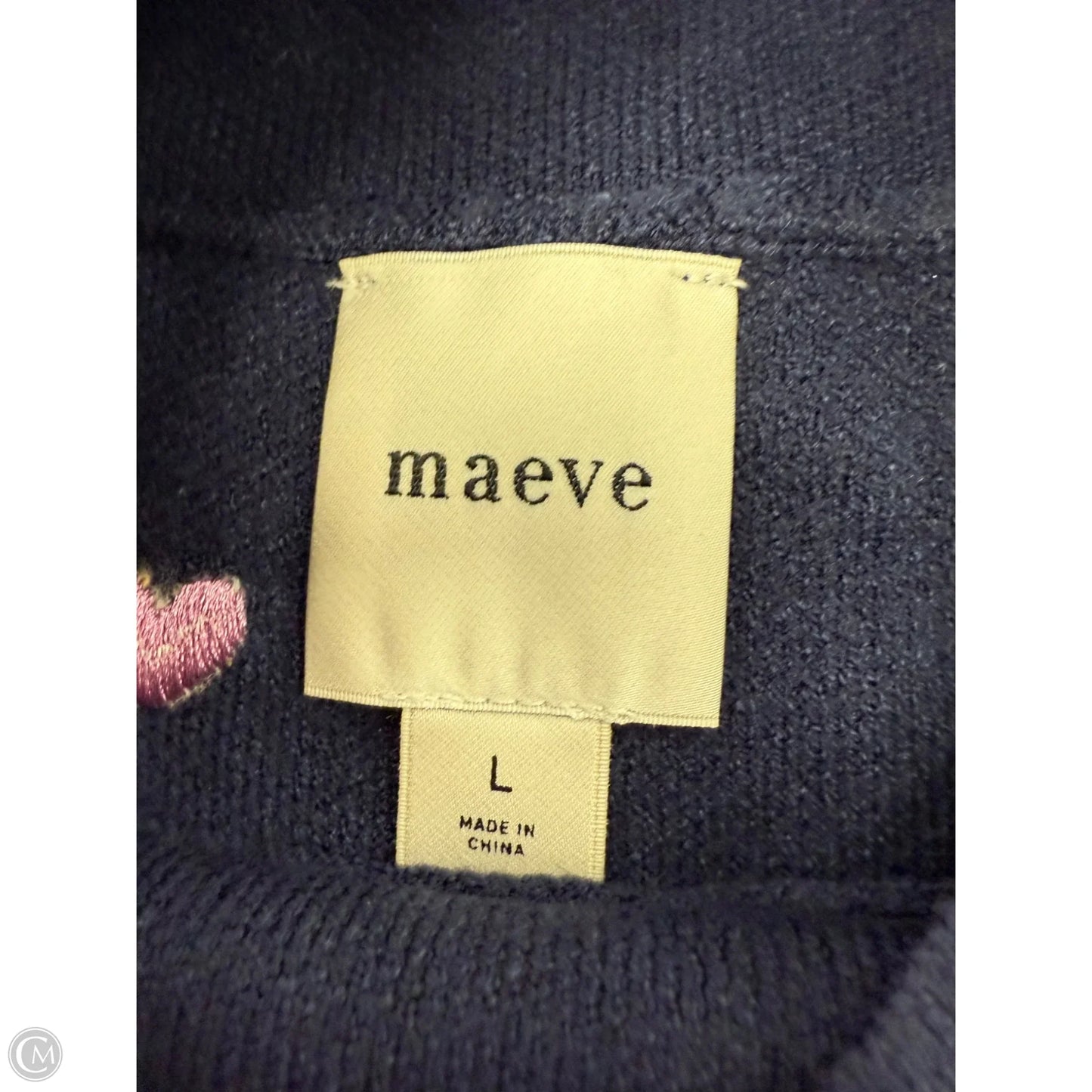 Sweater By Maeve In Blue & Pink, Size: L
