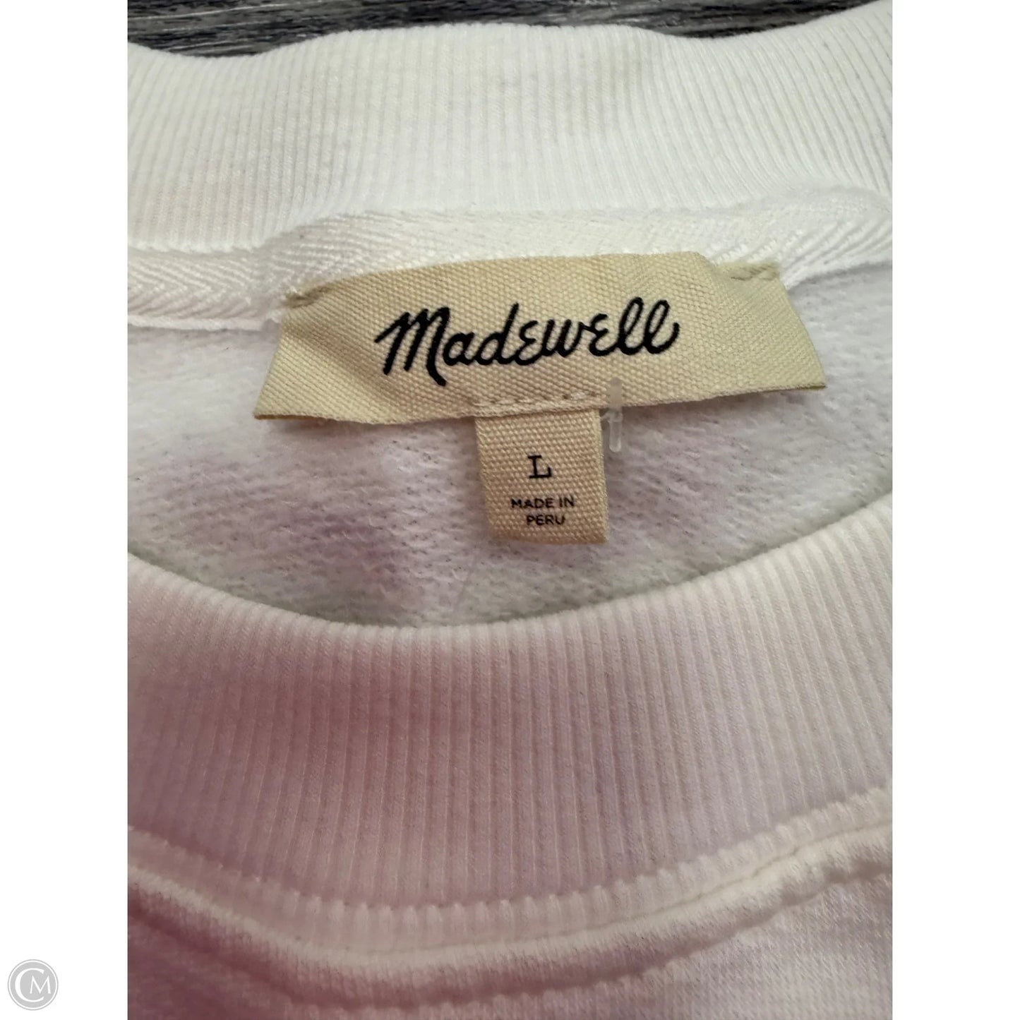 Top Short Sleeve By Madewell In White, Size: L