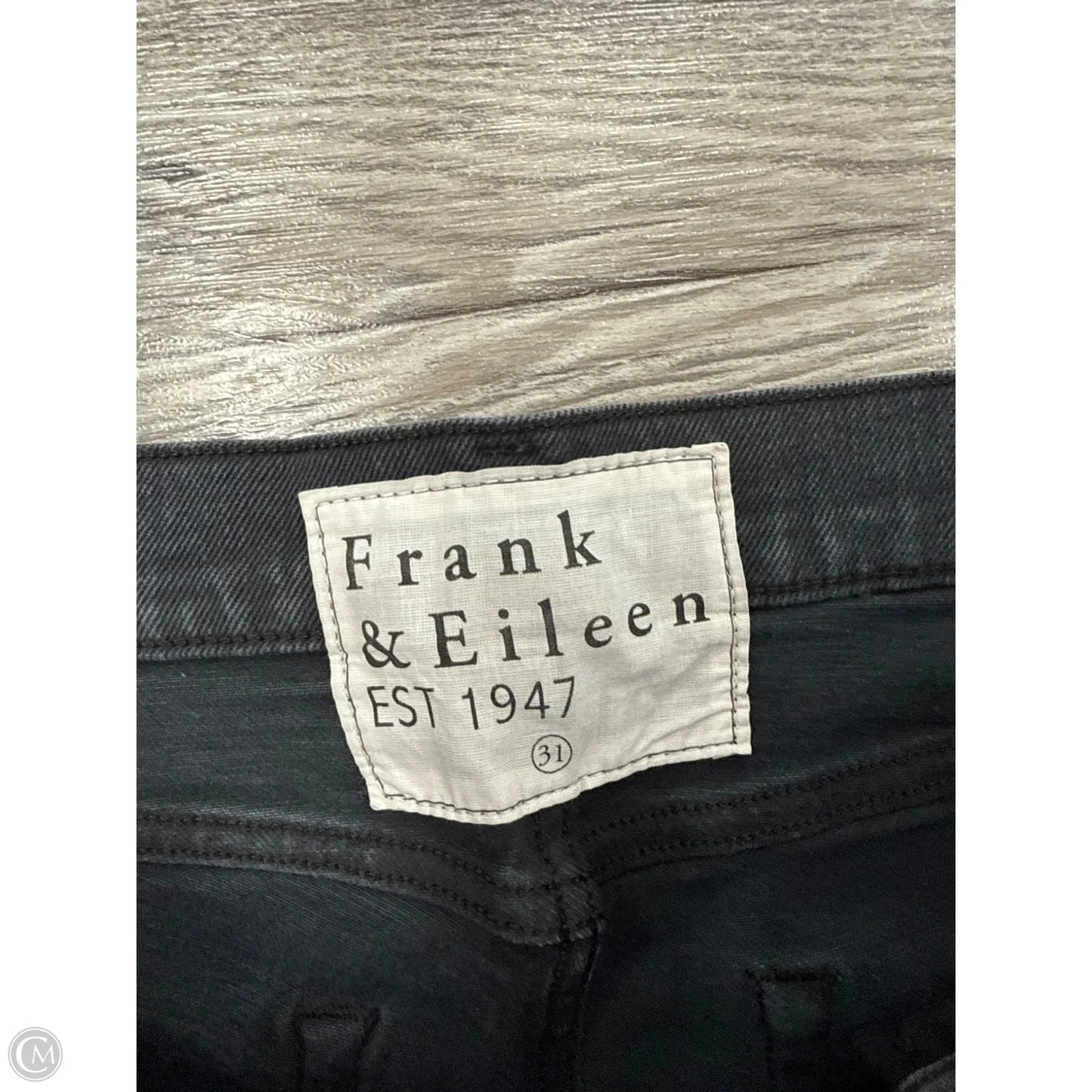 Jeans Straight By Frank And Eileen In Black Denim, Size: 12