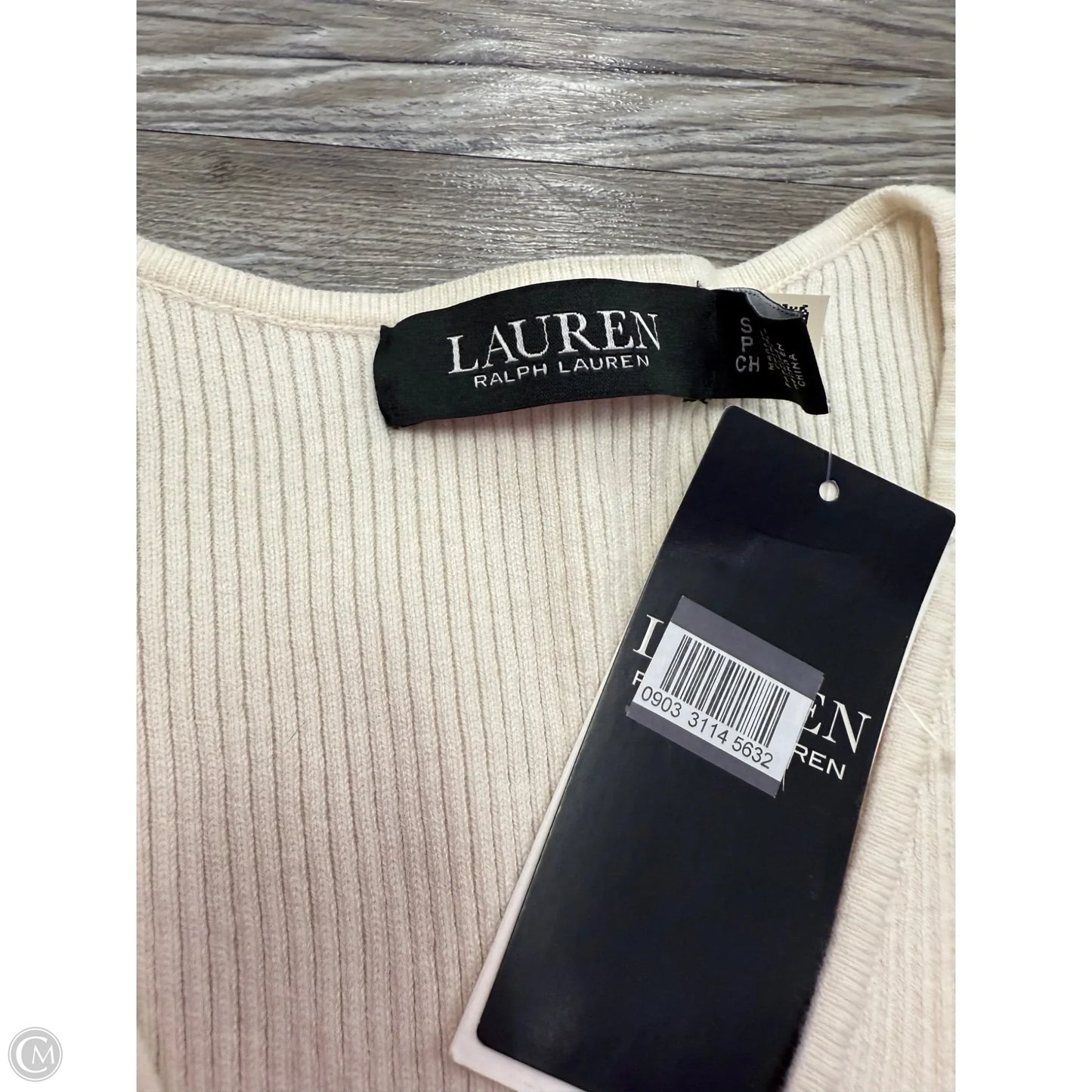 Sweater By Lauren By Ralph Lauren In Cream, Size: S