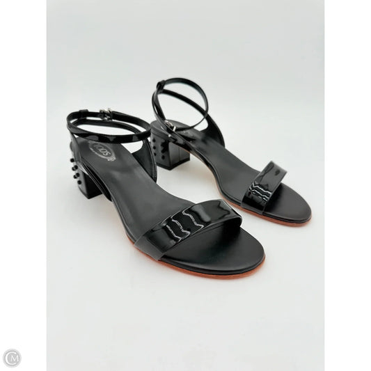 Sandals Luxury Designer By Tods In Black, Size: 8