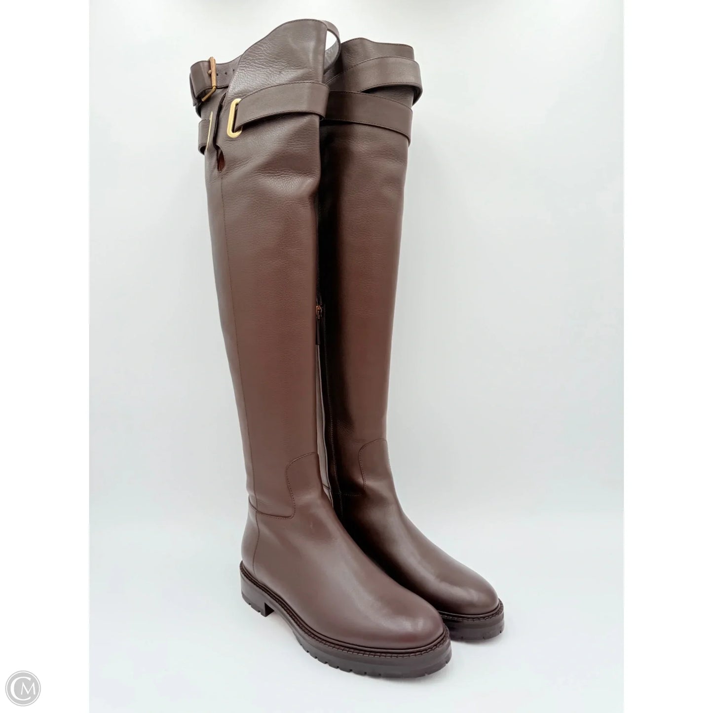 Boots Luxury Designer By Valentino-garavani In Brown, Size: 7.5