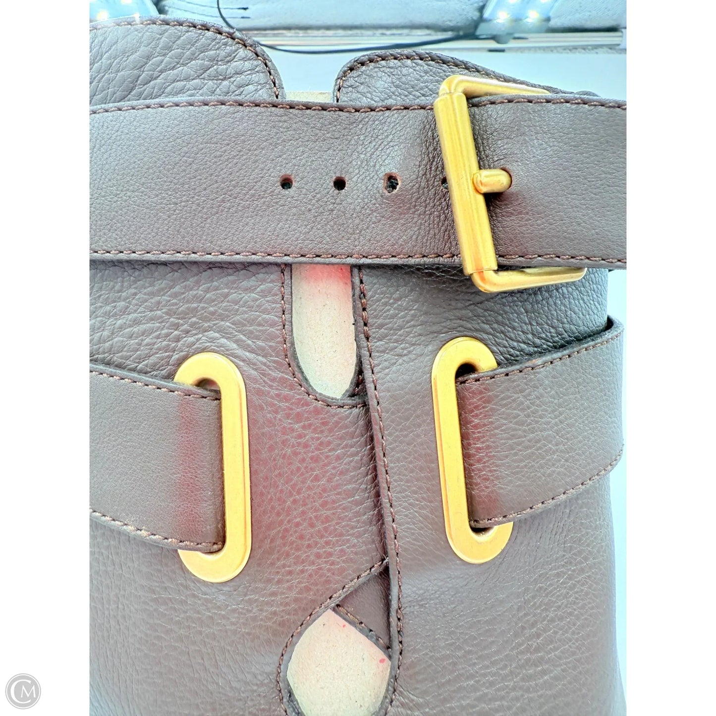 Boots Luxury Designer By Valentino-garavani In Brown, Size: 7.5