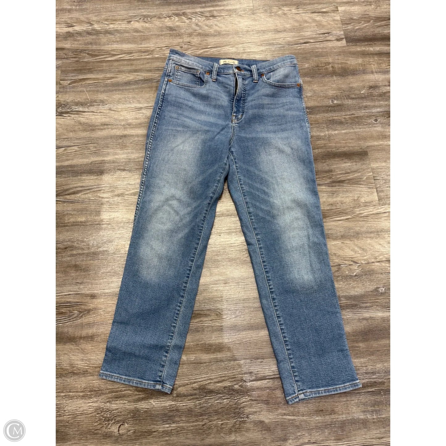Jeans Straight By Madewell In Blue Denim, Size: 8
