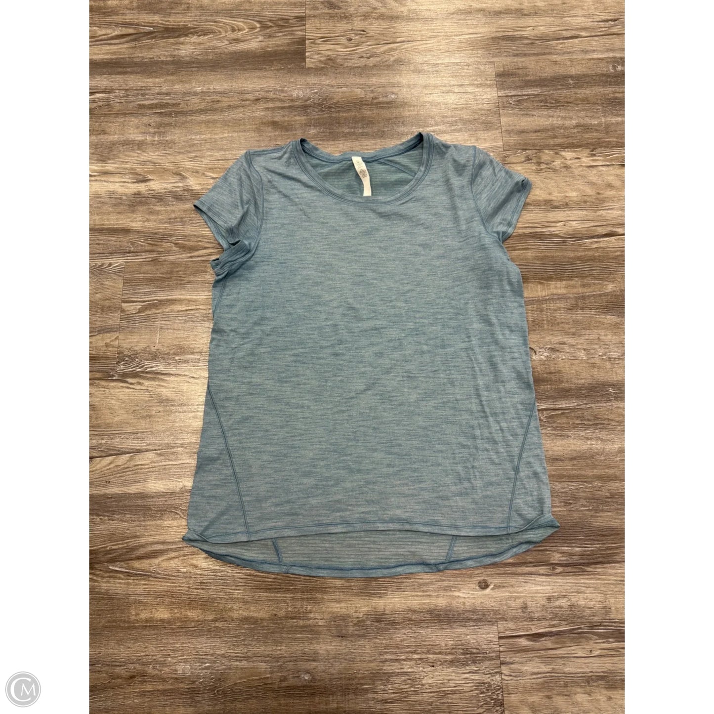 Athletic Top Short Sleeve By Lululemon In Blue, Size: 10