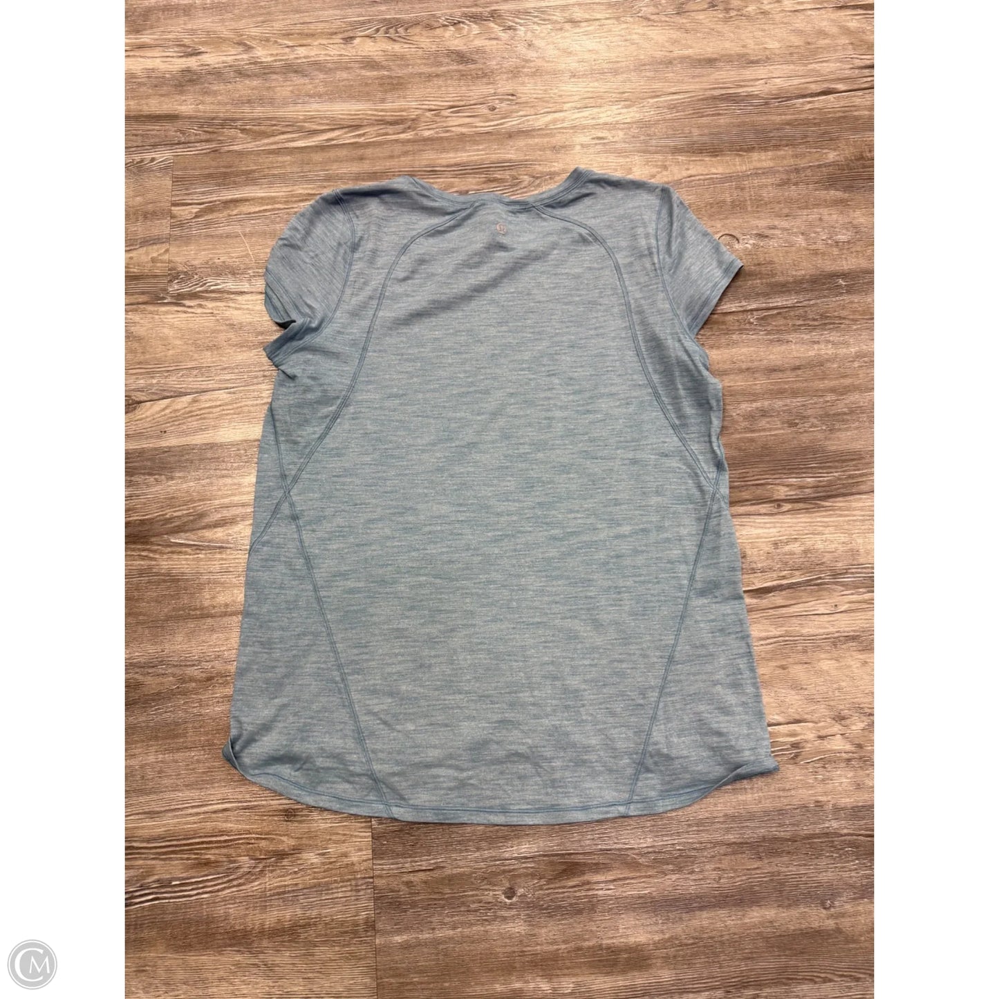 Athletic Top Short Sleeve By Lululemon In Blue, Size: 10