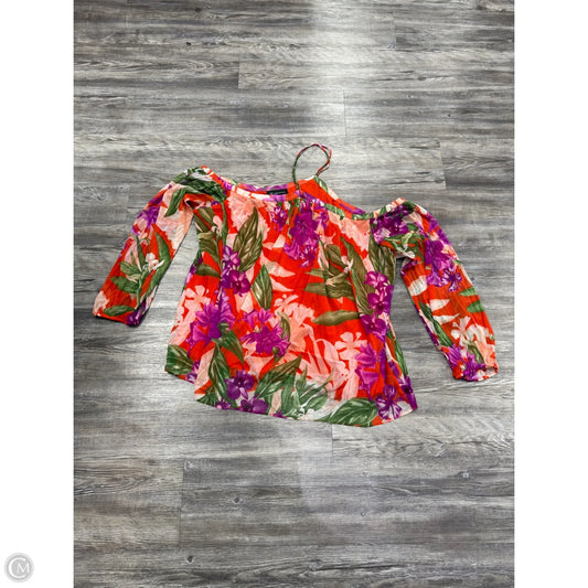 Top Long Sleeve By Inc In Tropical Print, Size: 3x