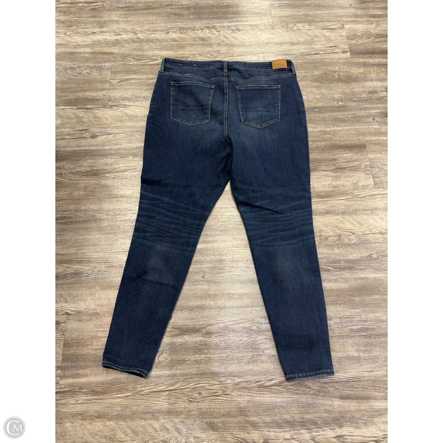 Jeans Skinny By American Eagle In Blue Denim, Size: 20