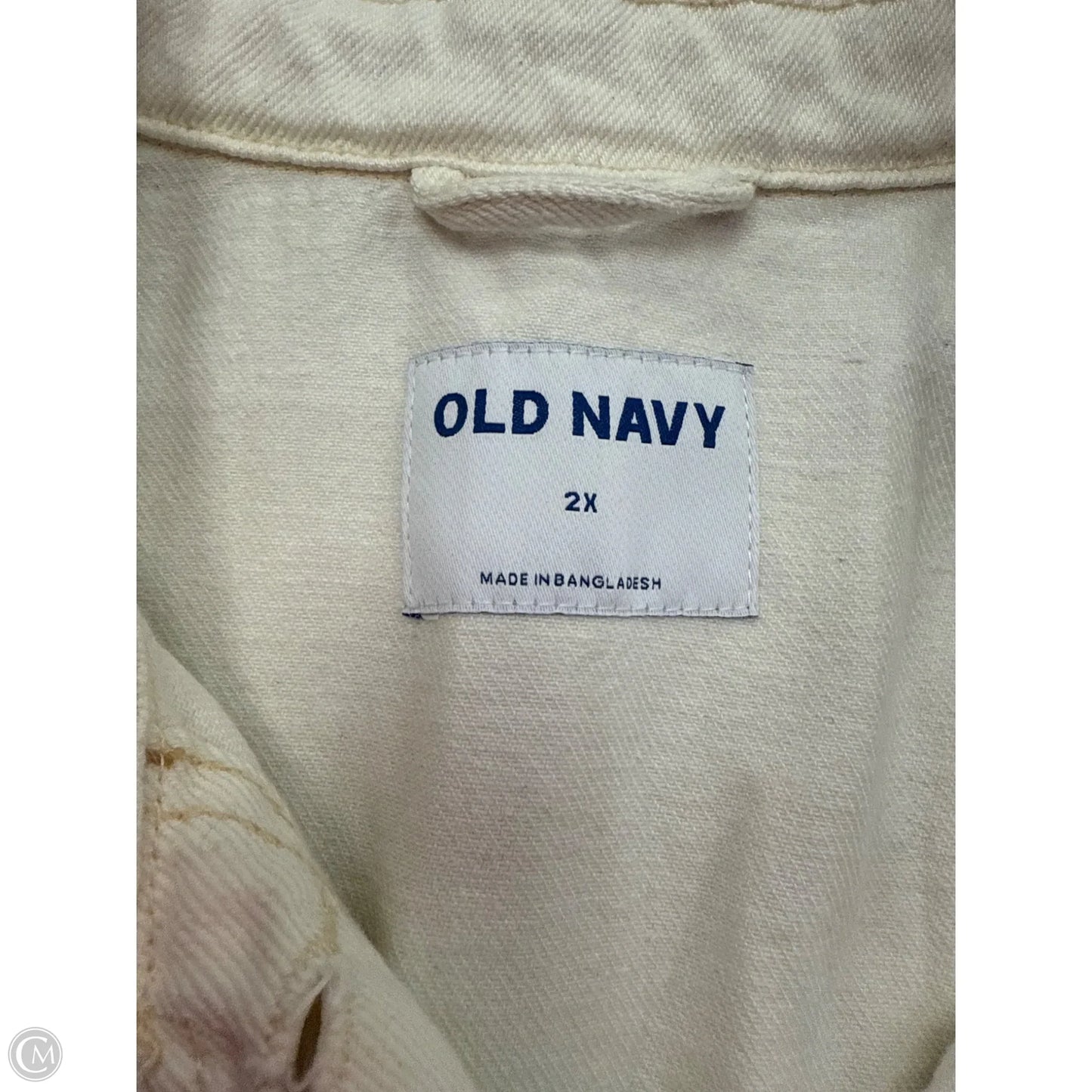 Jacket Denim By Old Navy In Cream Denim, Size: 2x