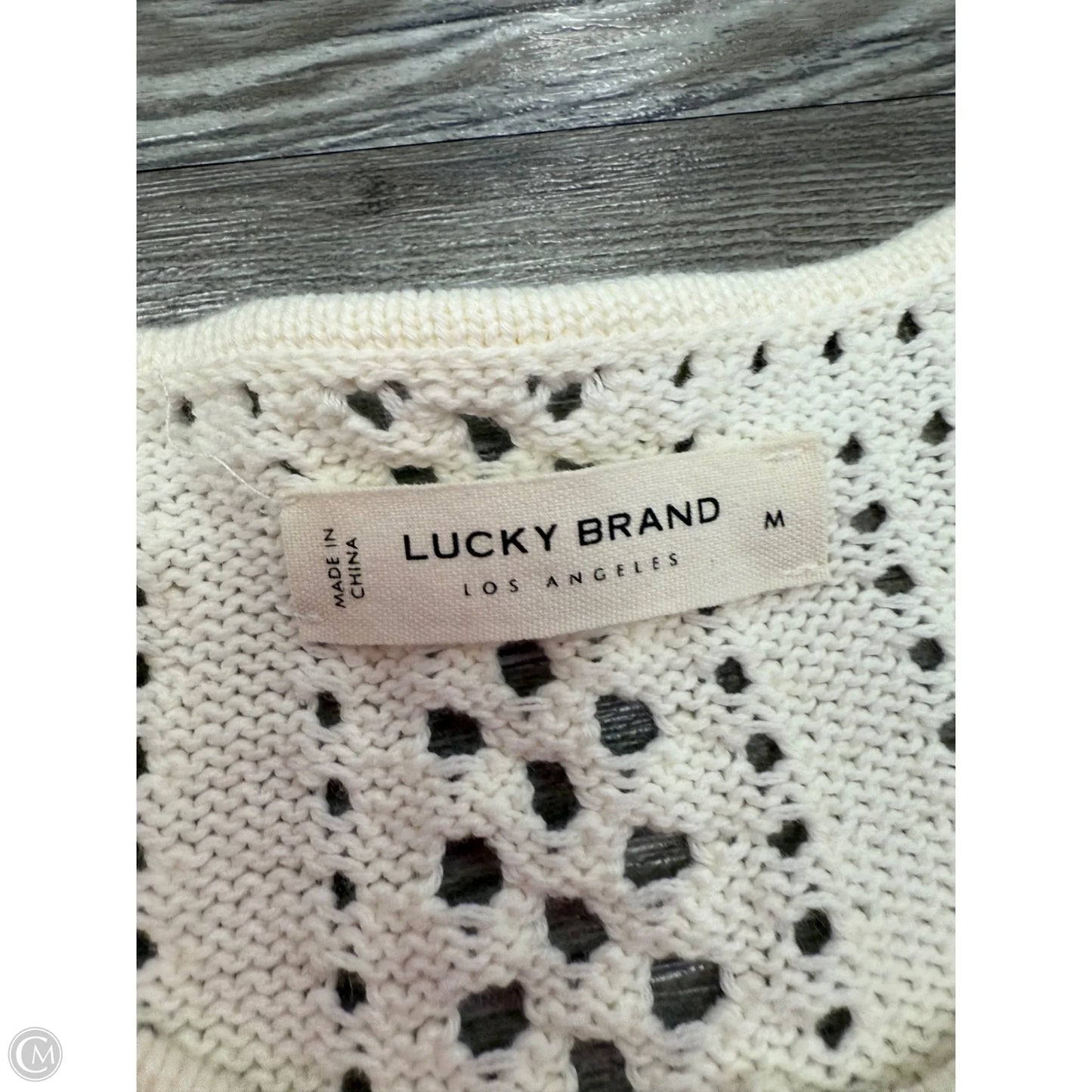 Sweater By Lucky Brand In Tan, Size: M