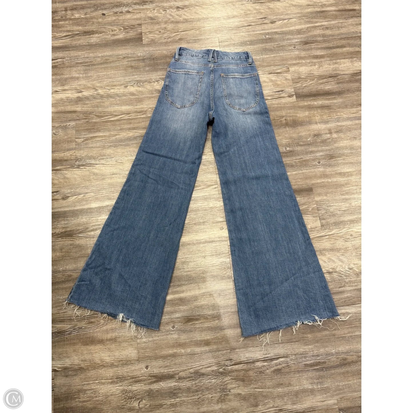 Jeans Flared By Good American In Blue Denim, Size: 2