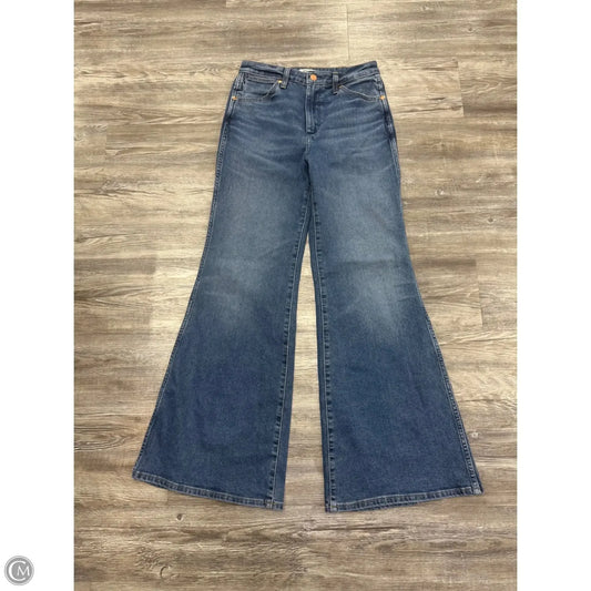 Jeans Flared By Wrangler In Blue Denim, Size: 2