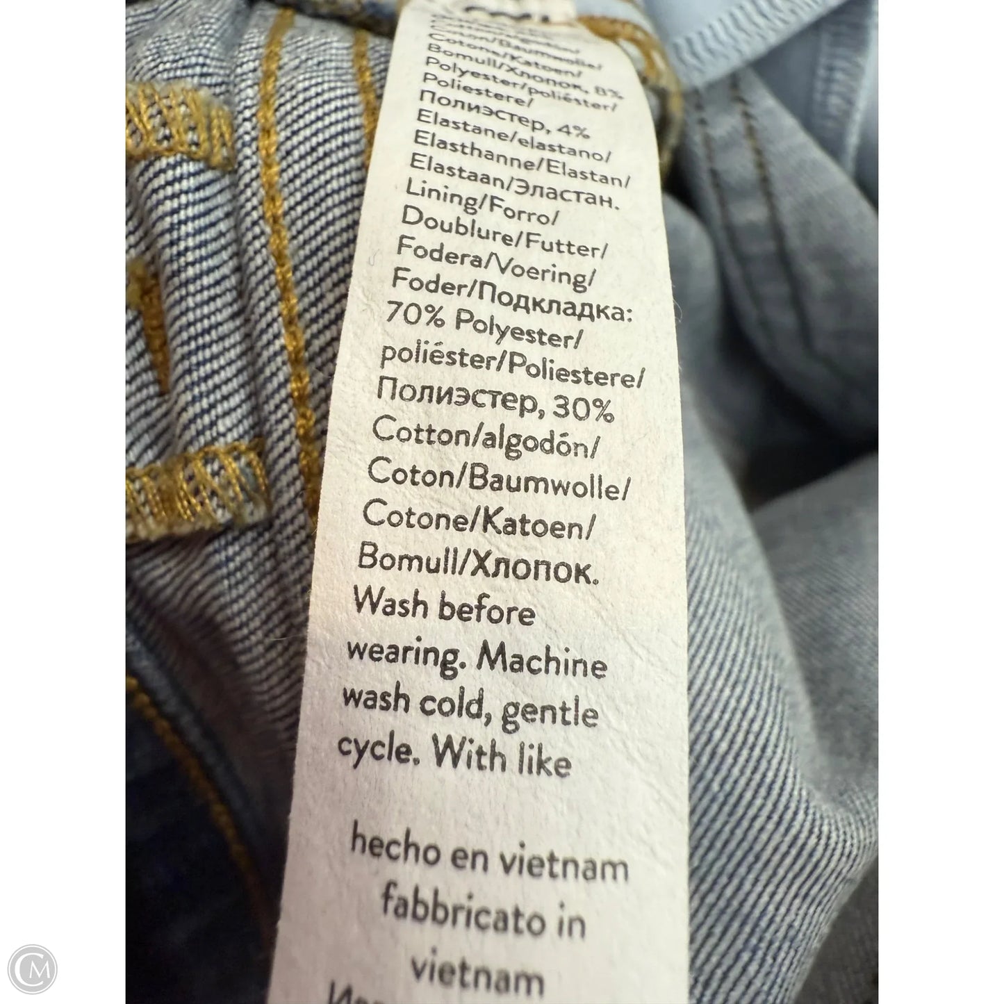 Jeans Wide Leg By Spanx In Blue Denim, Size: Xs