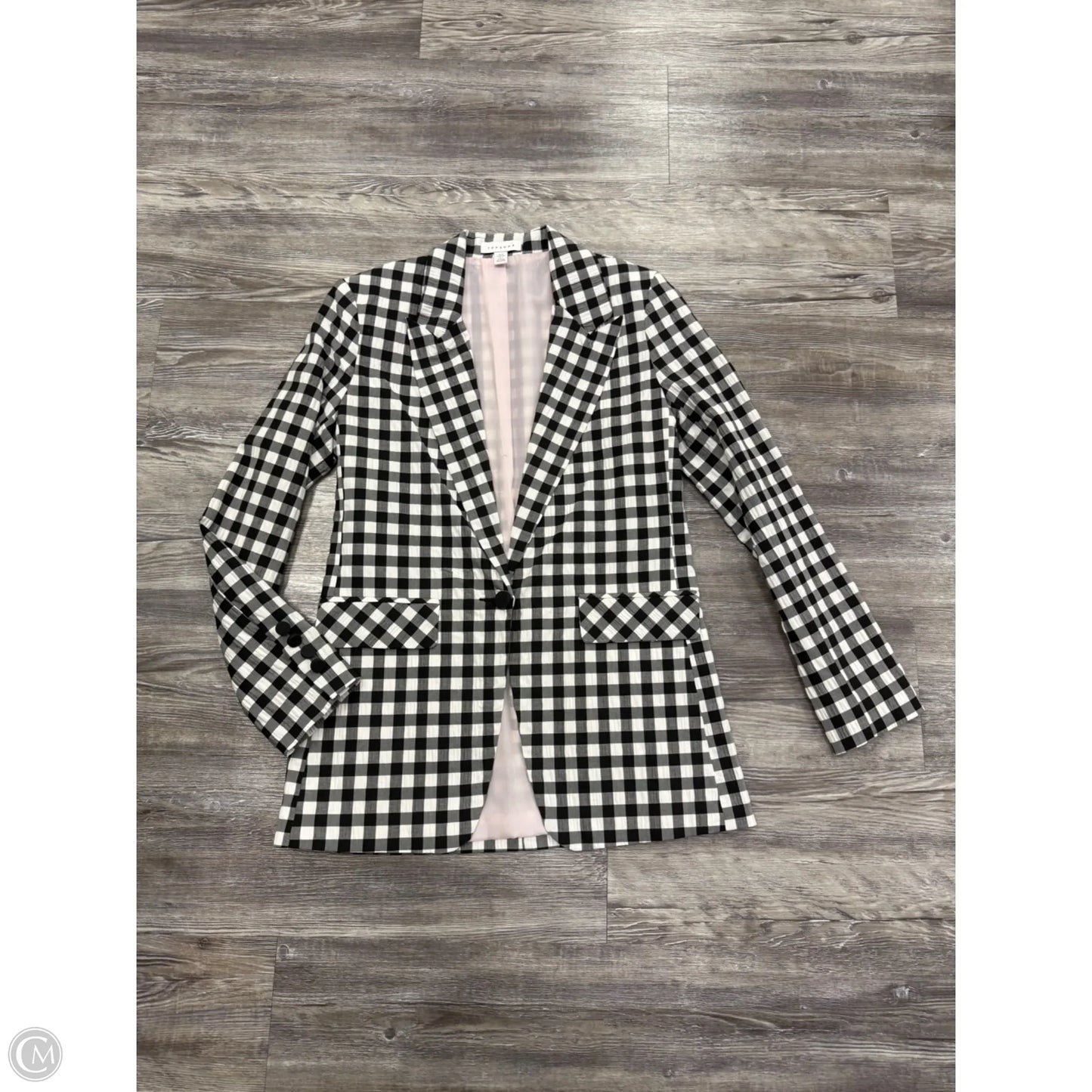 Blazer By Top Shop In Plaid Pattern, Size: Xs