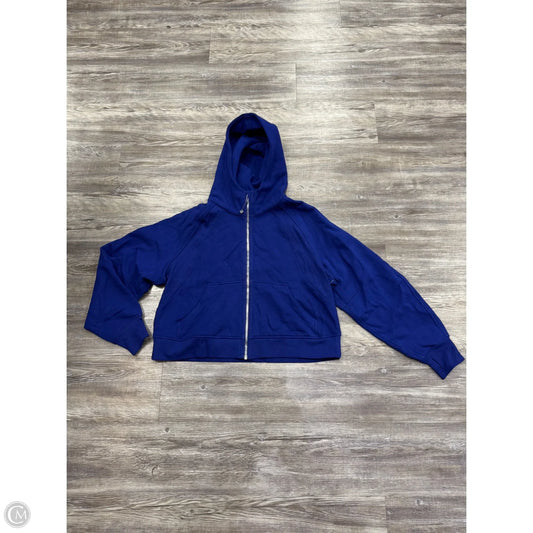 Athletic Sweatshirt Hoodie By Lululemon In Blue, Size: M