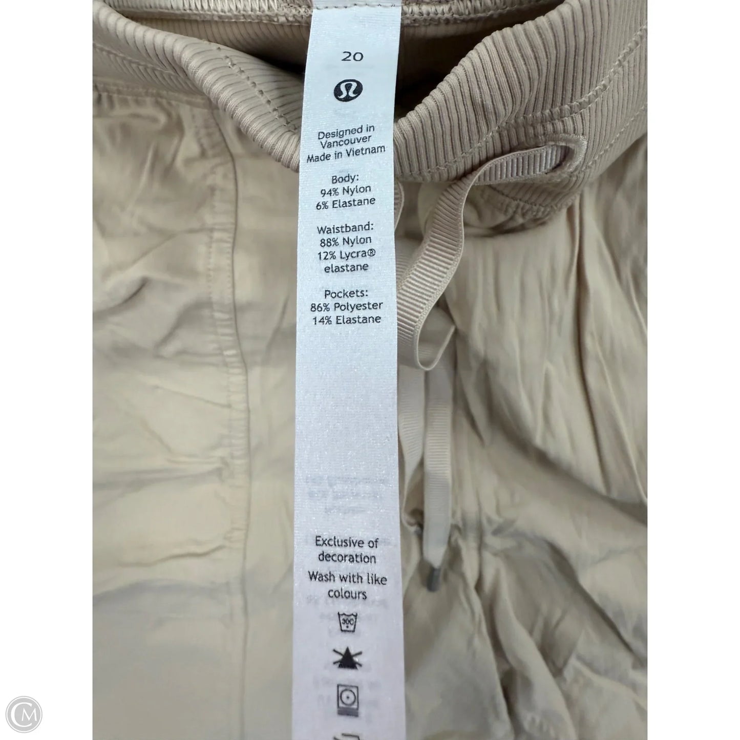 Athletic Pants By Lululemon In Tan, Size: 20