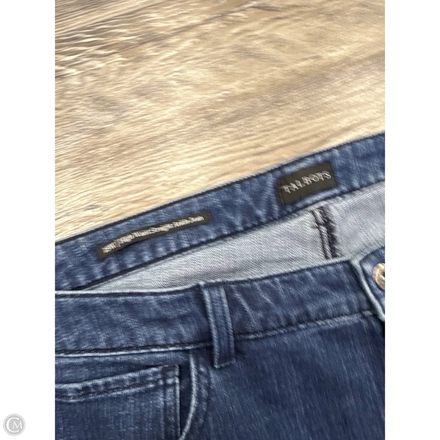 Jeans Straight By Talbots In Blue Denim, Size: 18