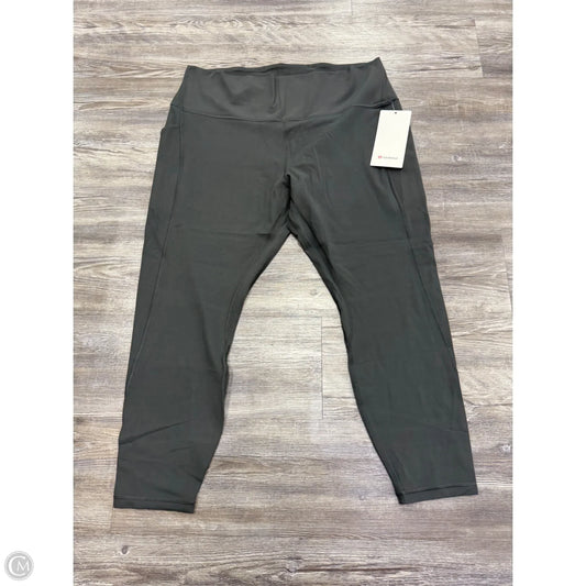 Athletic Leggings By Lululemon In Grey, Size: 18
