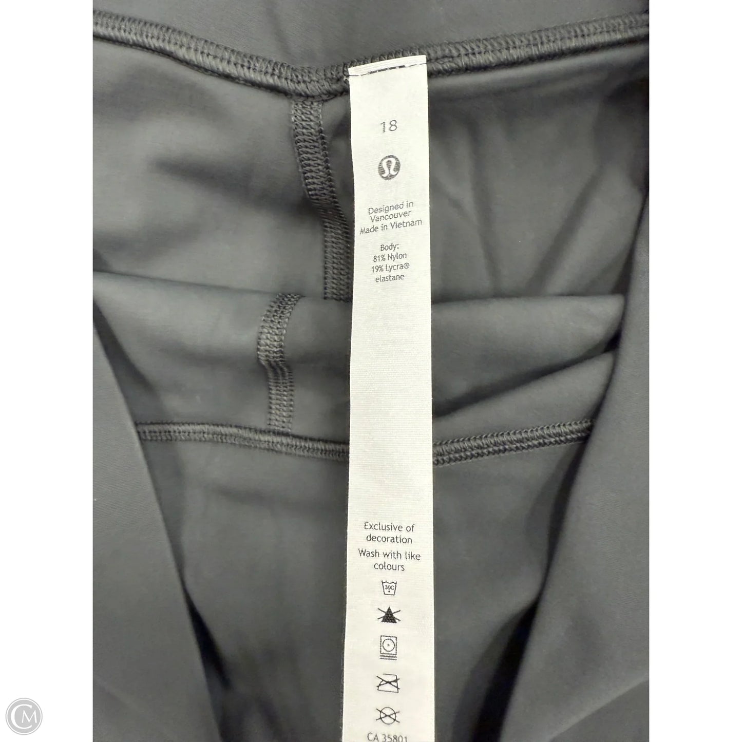 Athletic Leggings By Lululemon In Grey, Size: 18