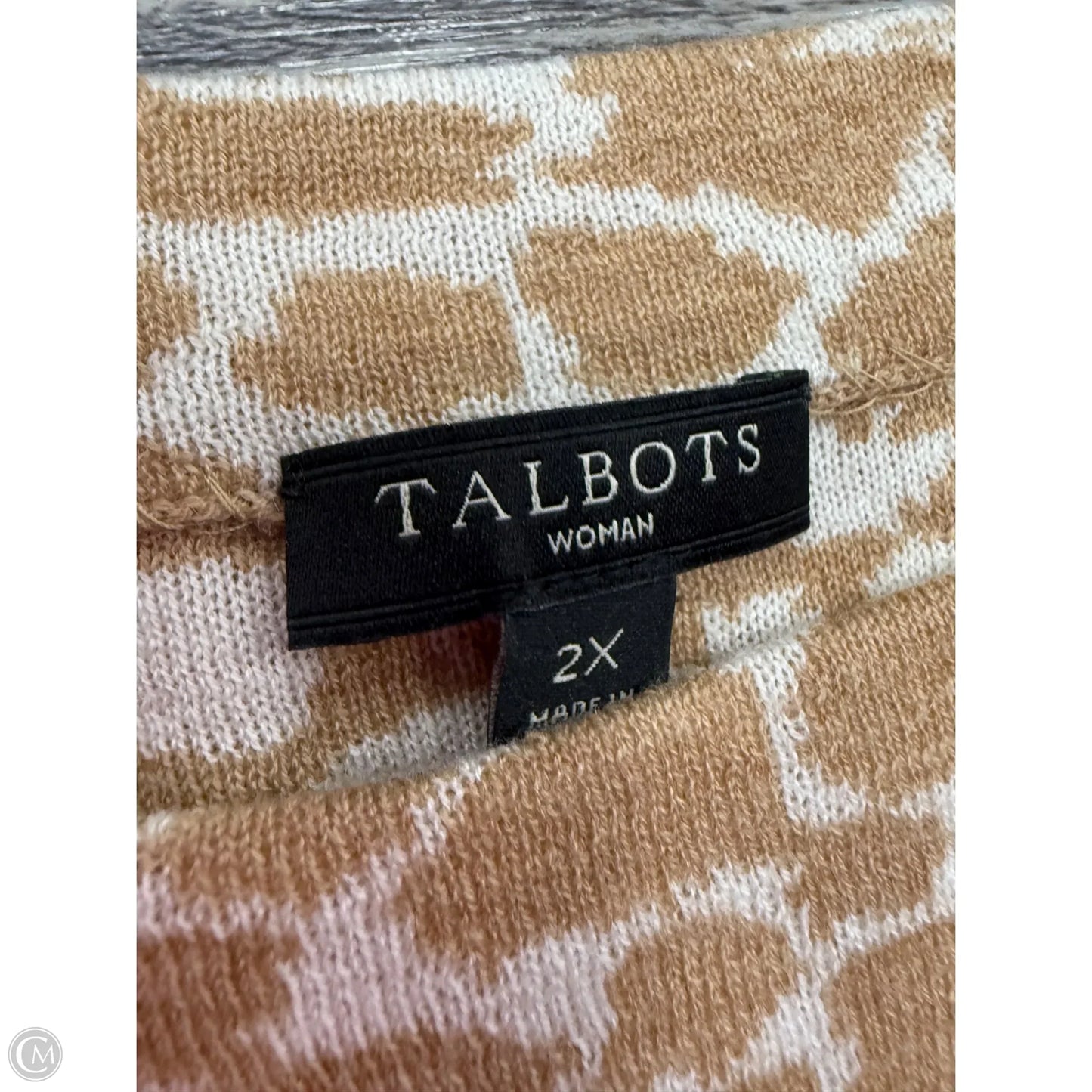 Sweater By Talbots In Animal Print, Size: 2x