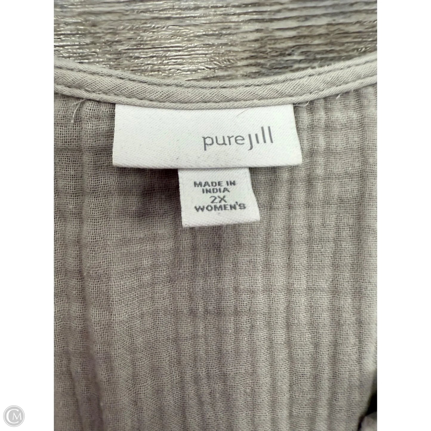 Top Long Sleeve Basic By Pure Jill In Grey, Size: 2x