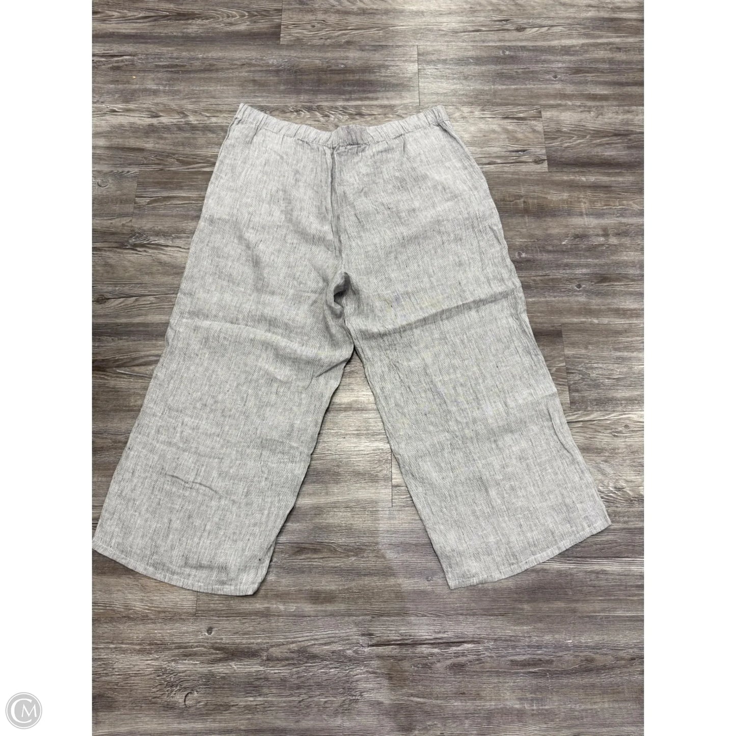 Pants Wide Leg By Eileen Fisher In Black & Cream, Size: 1x