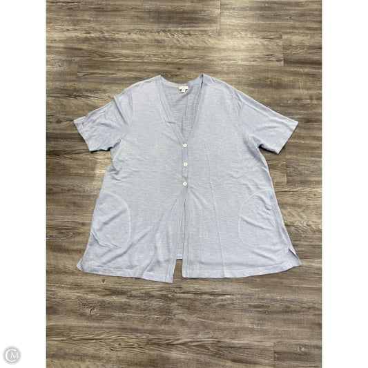 Sweater Cardigan By J. Jill In Blue, Size: 2x