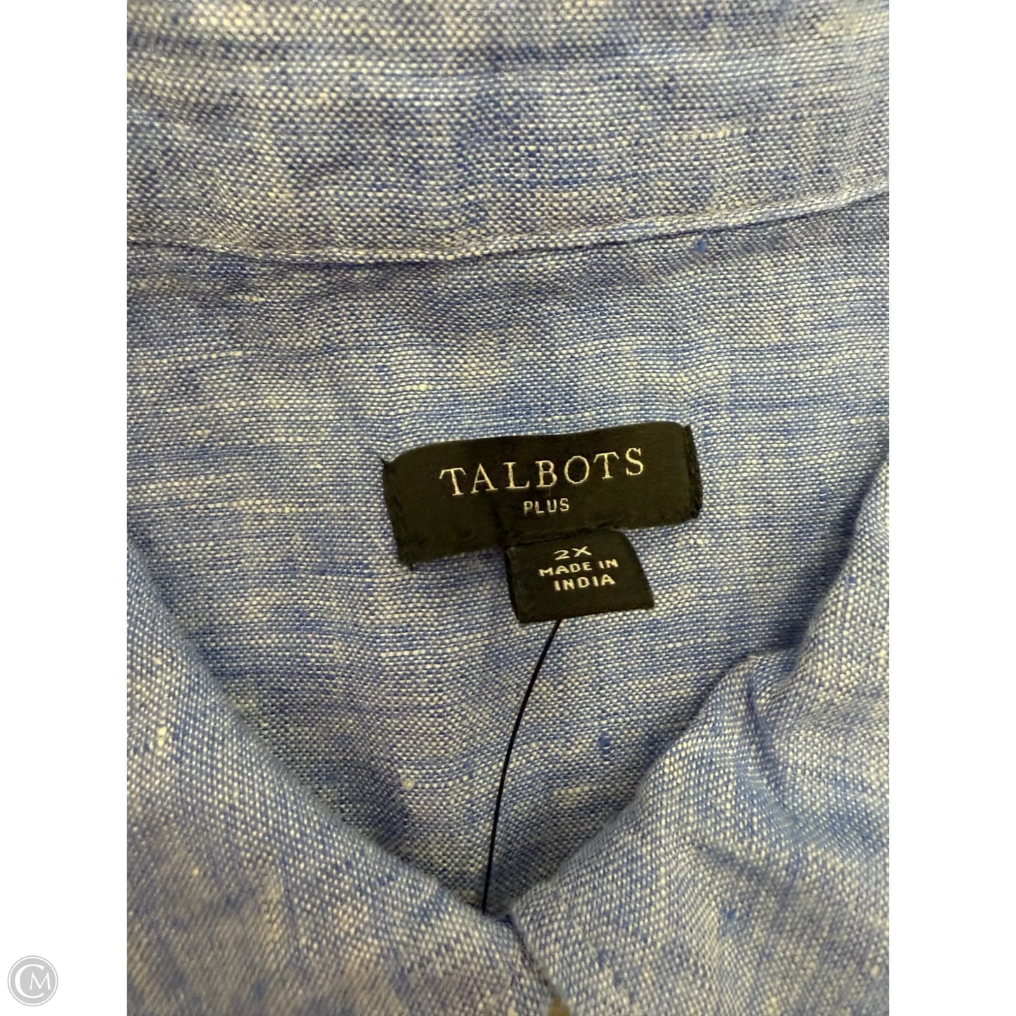 Top Long Sleeve By Talbots In Blue, Size: 2x