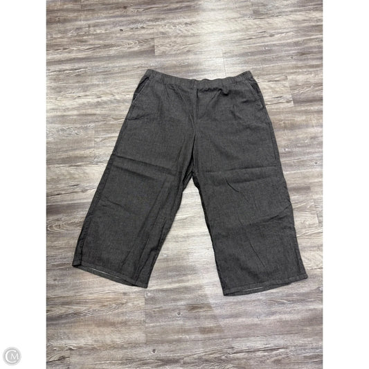 Pants Wide Leg By Eileen Fisher In Black Denim, Size: 1x
