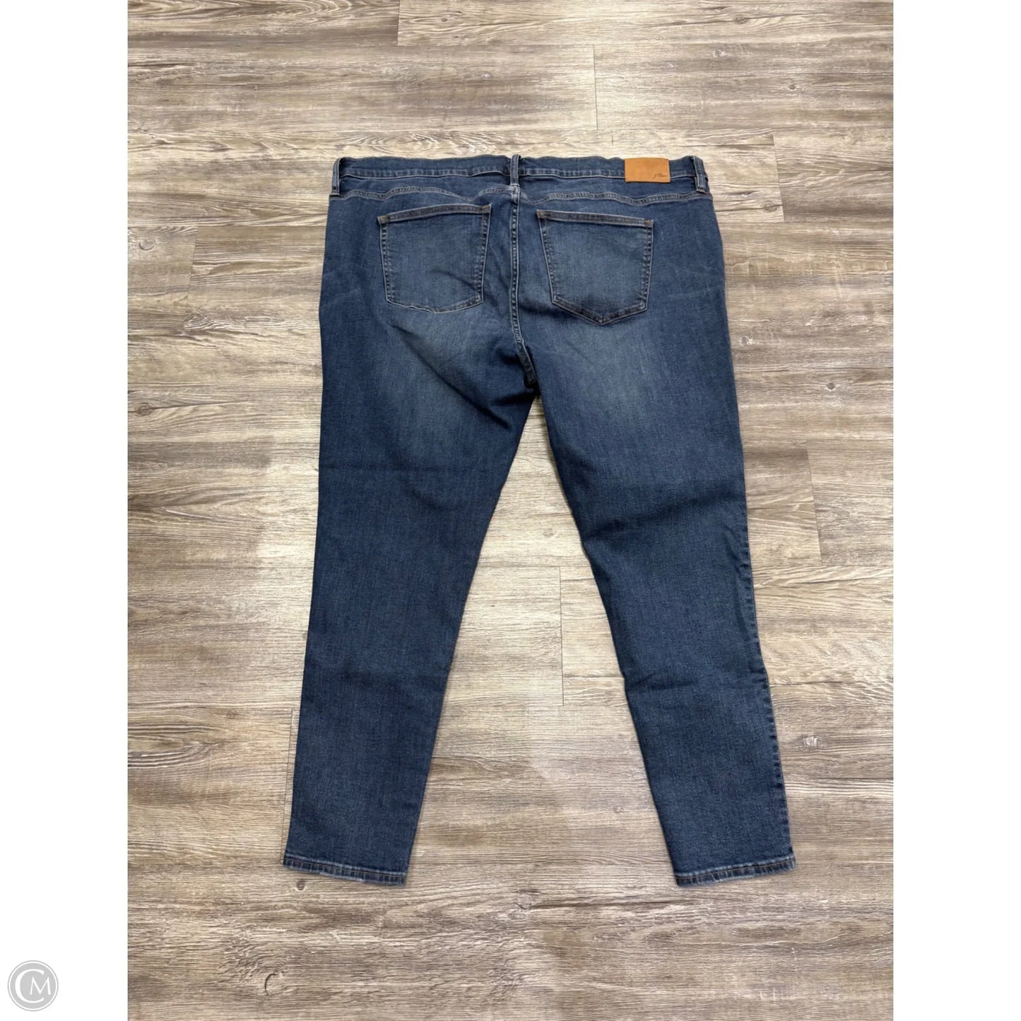 Jeans Skinny By J. Crew In Blue Denim, Size: 22