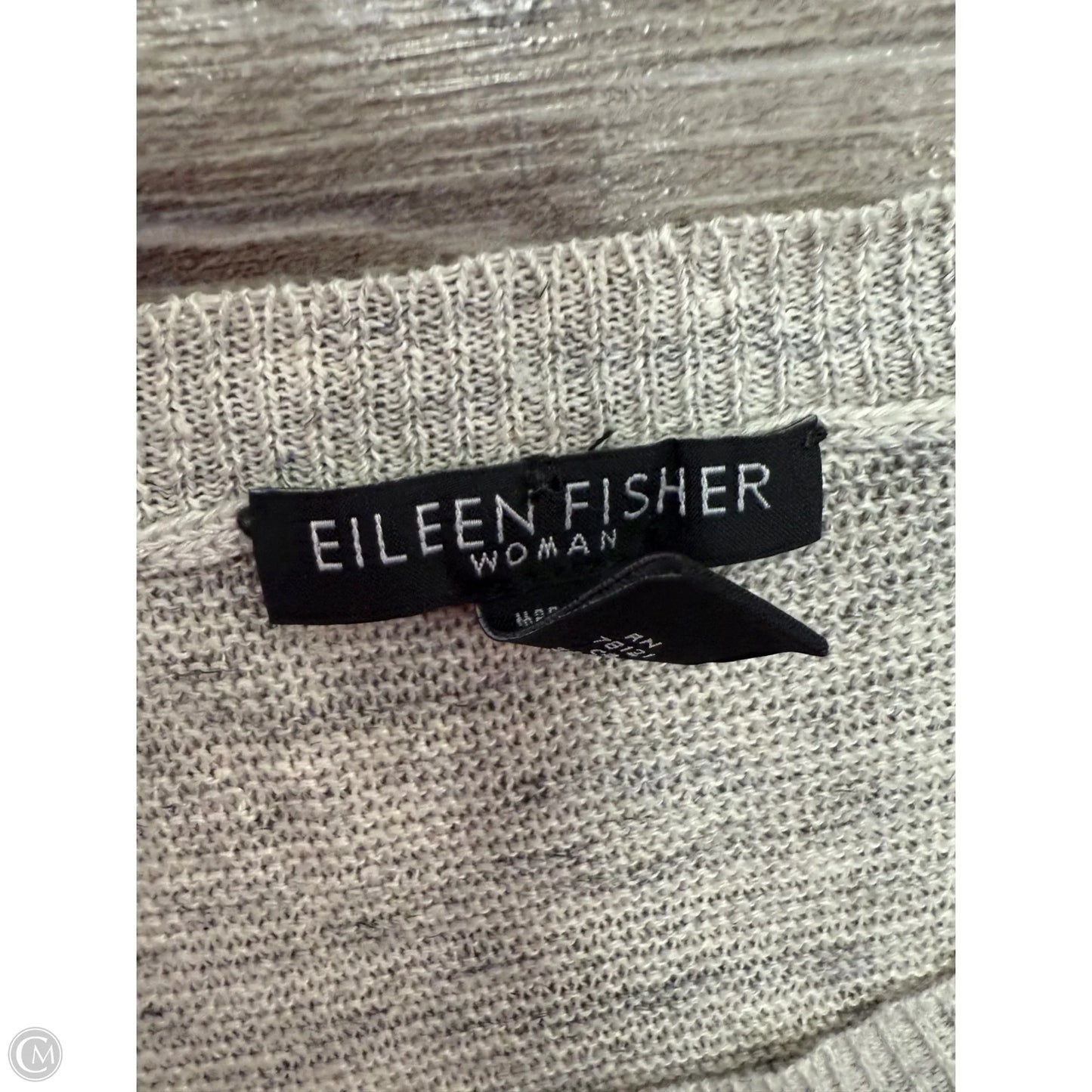 Sweater Short Sleeve By Eileen Fisher In Grey, Size: 1x