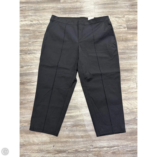 Pants Cropped By Lands End In Black, Size: 22