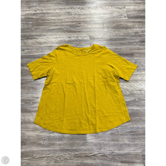 Top Short Sleeve Basic By Eileen Fisher In Chartreuse, Size: 1x