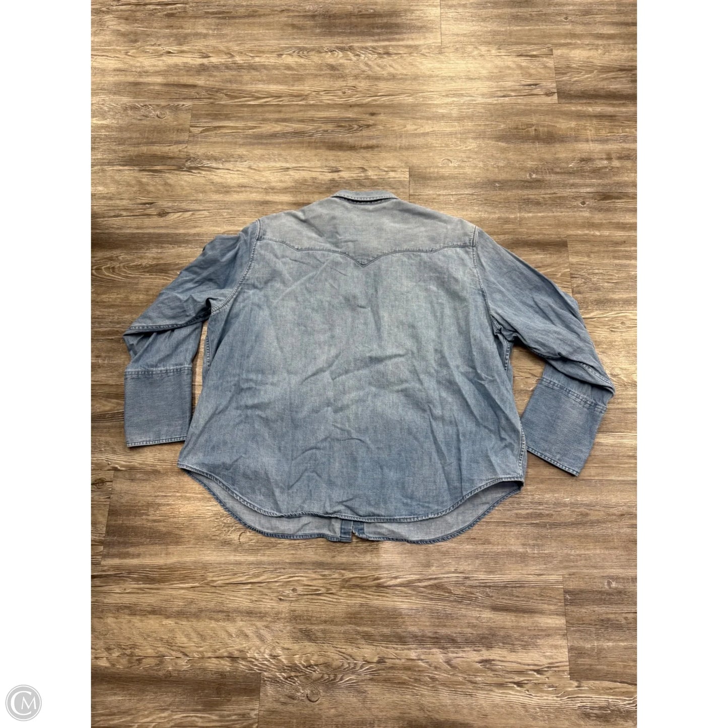 Top Long Sleeve By J. Crew In Blue Denim, Size: 3x