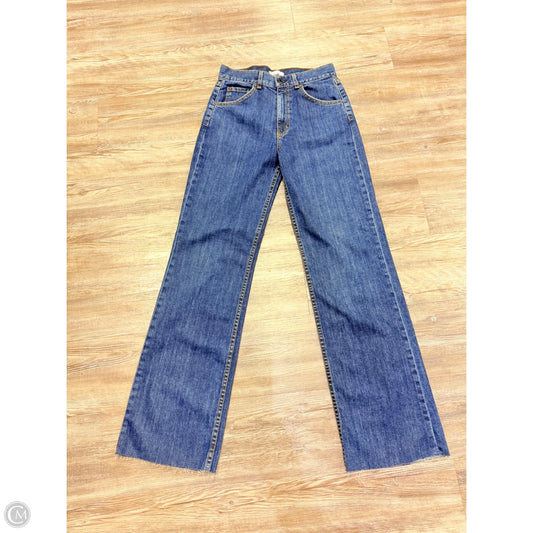 Jeans Wide Leg By Askk Ny In Blue Denim, Size: 2