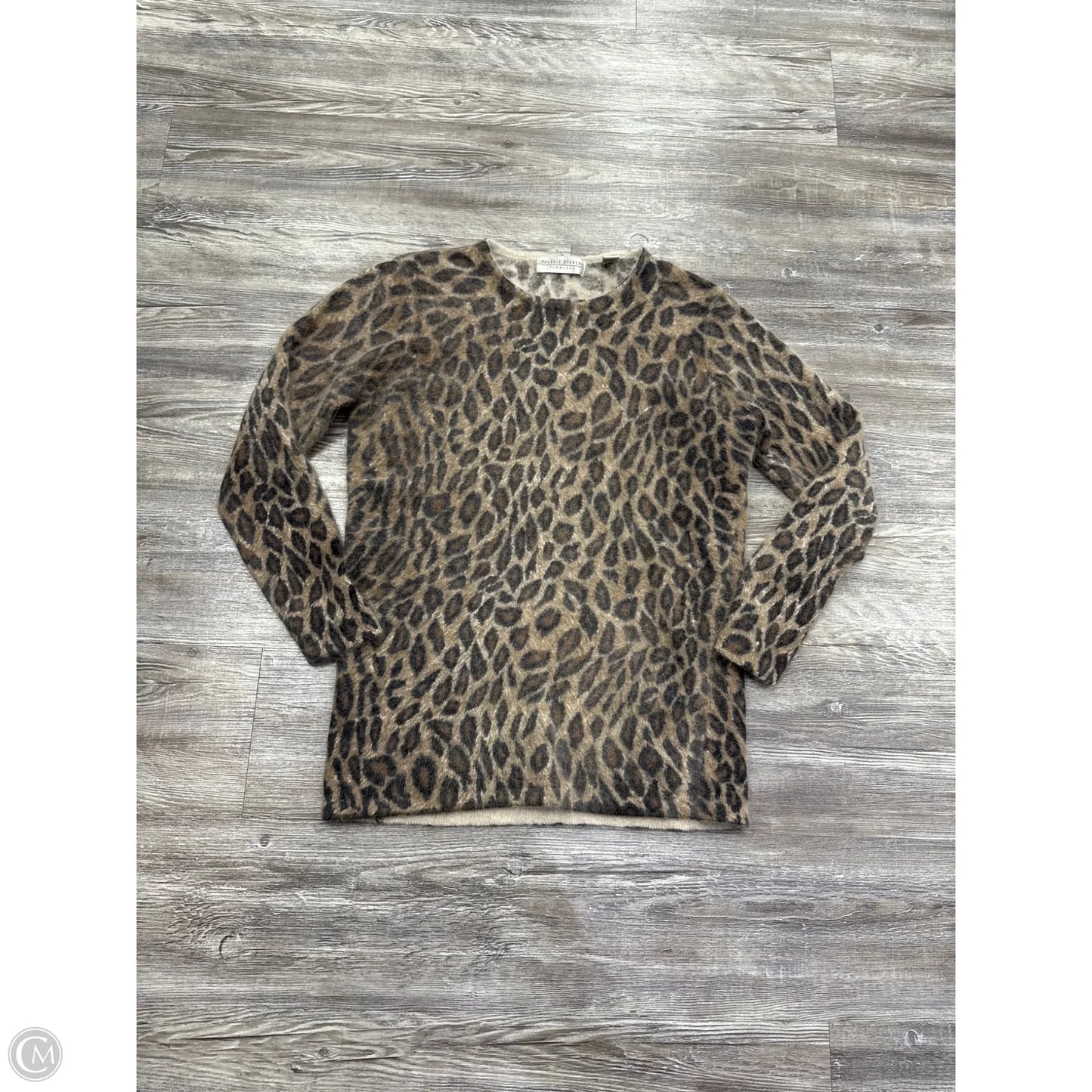 Sweater By Valerie Stevens In Animal Print, Size: M