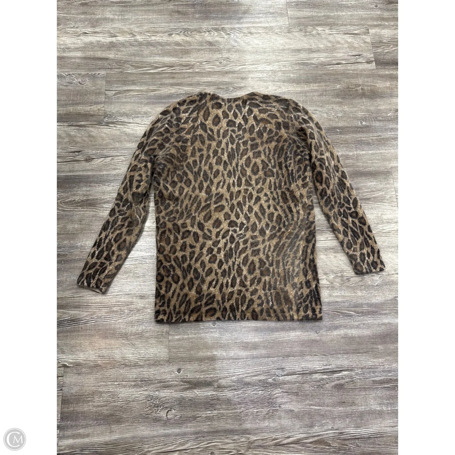 Sweater By Valerie Stevens In Animal Print, Size: M