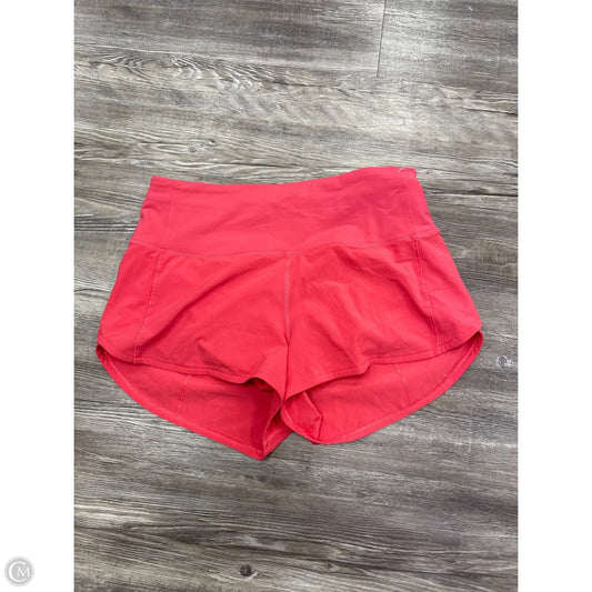 Athletic Shorts By Lululemon In Coral, Size: 6