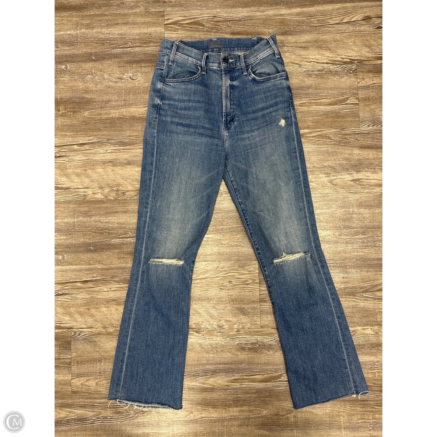 Jeans Flared By Mother In Blue Denim, Size: 4