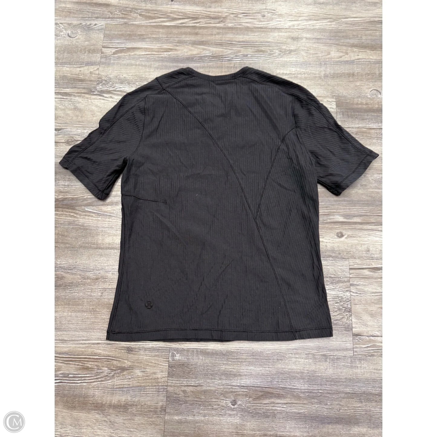 Athletic Top Short Sleeve By Lululemon In Black, Size: M