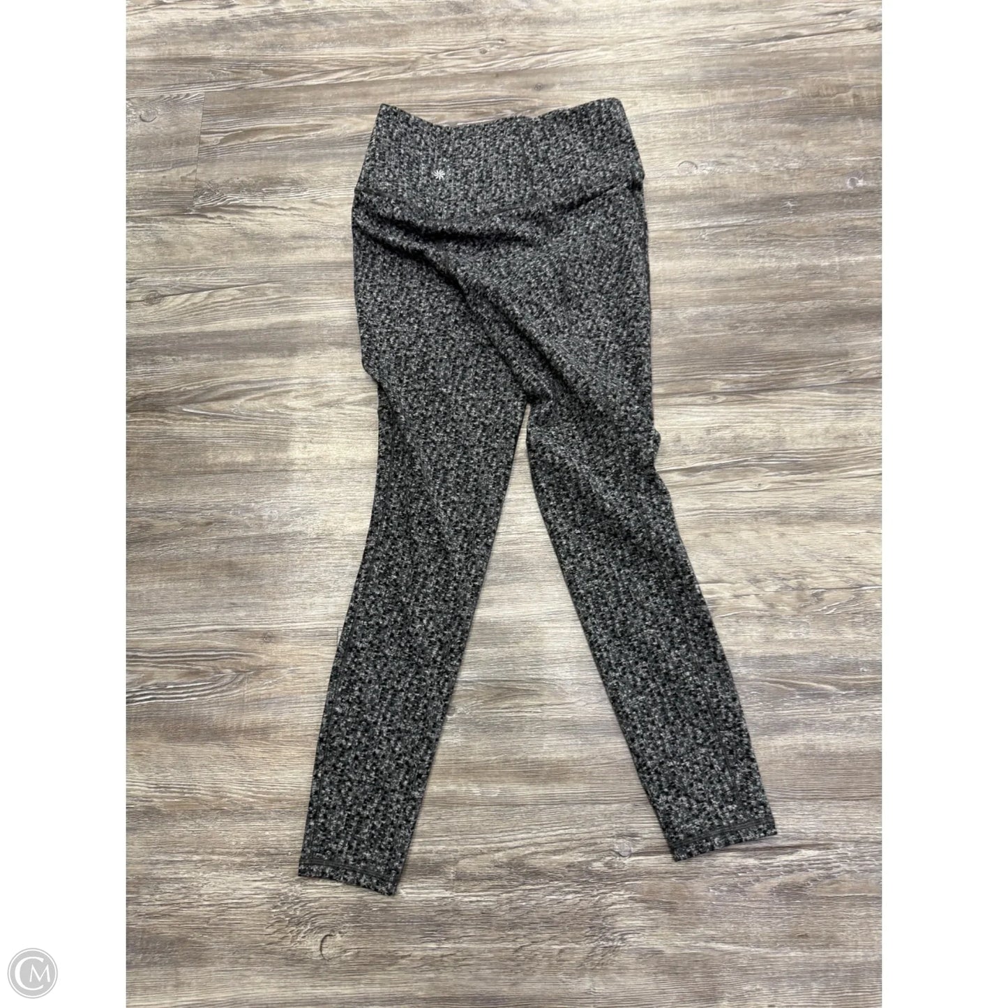 Athletic Leggings By Athleta In Black & Grey, Size: M
