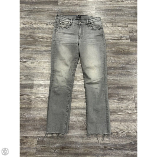 Jeans Straight By Mother In Grey Denim, Size: 4