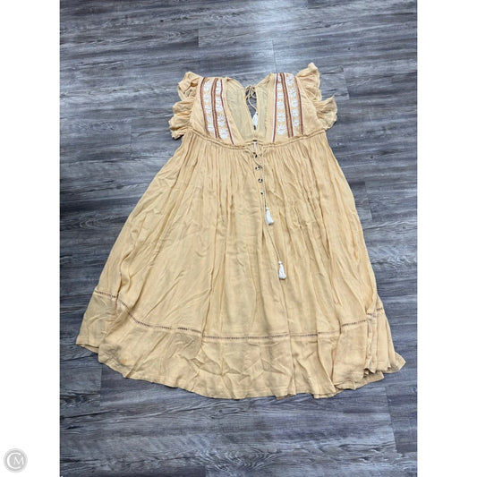 Dress Casual Midi By Free People In Yellow, Size: L