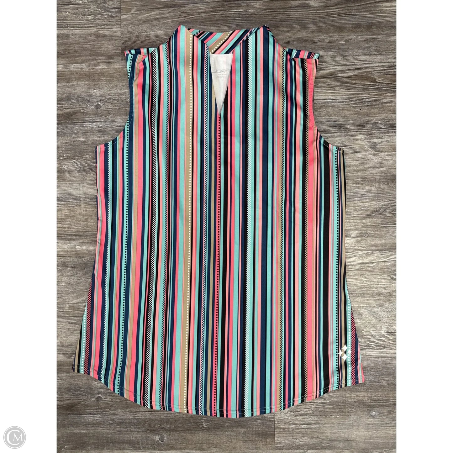 Athletic Tank Top By Jofit In Striped Pattern, Size: M